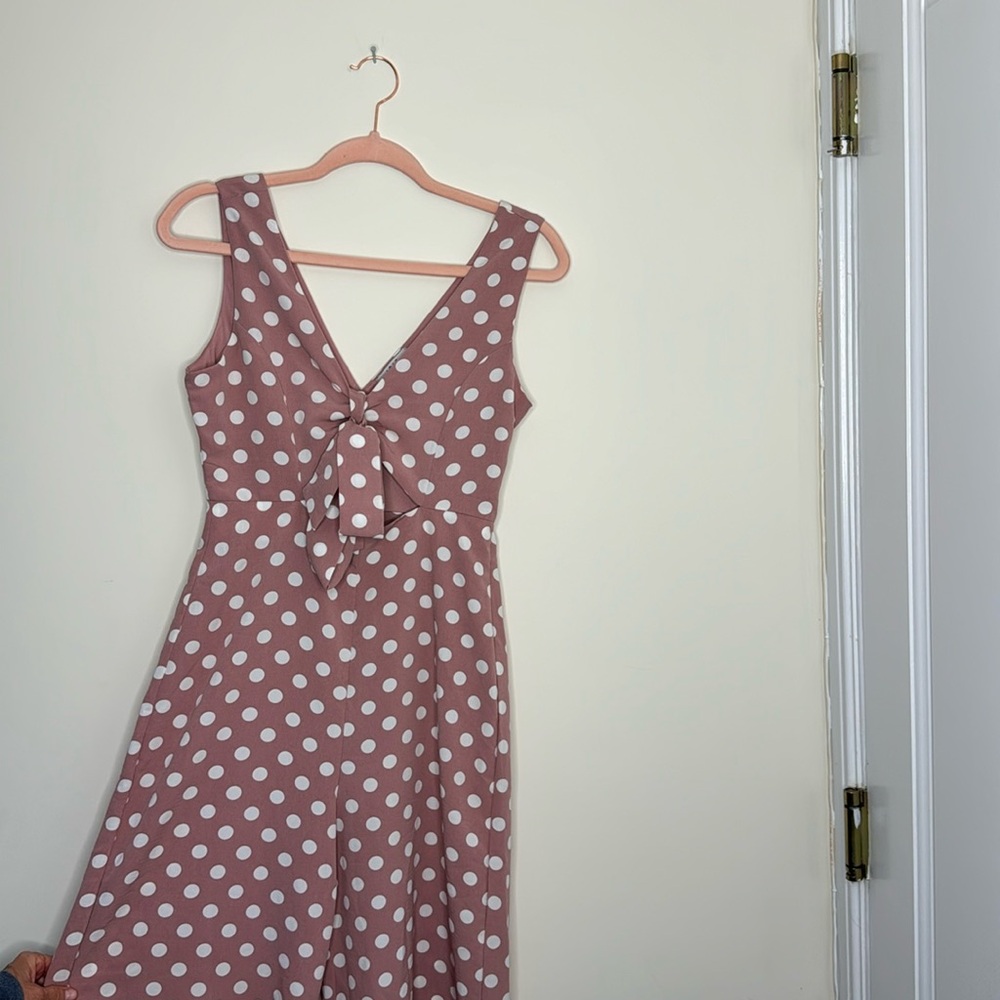 Iris Blush Pink and White Polka Dot Jumpsuit